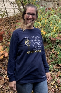 Medjugorje &quot;God exists&quot; Women&#039;s T-shirt - Long Sleeved